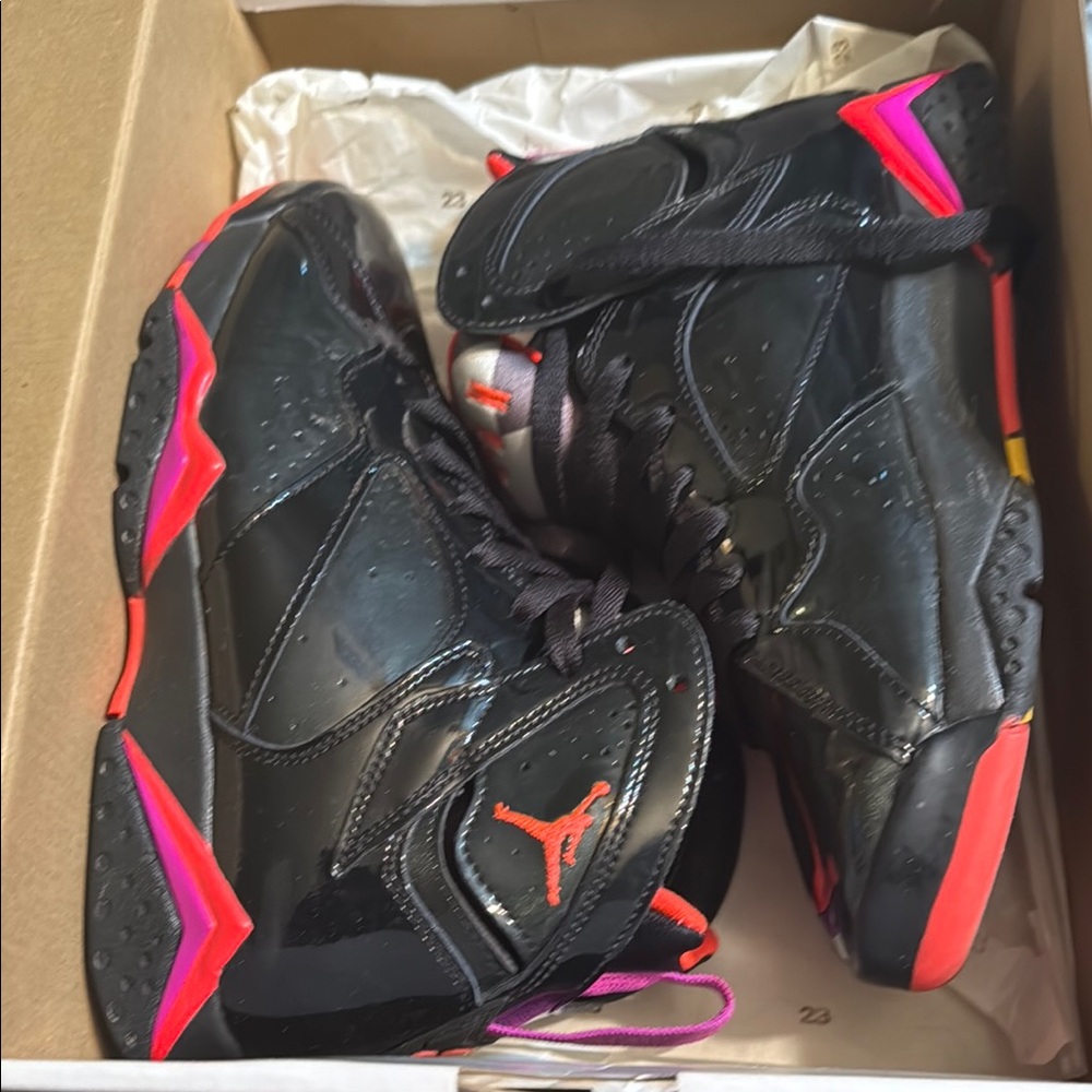 Kids Black and Pink Athletic Shoes